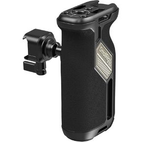 SmallRig Push-Button Rotating NATO Side Handle for Left and Right Hand, 360° Rotatable Side Handle with Anti-Slip Silicone, Camera Grip with Built-in Threaded holes, Wrist Strap Hole, Cold Shoe - 4359