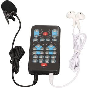 Handheld Voice Changer, 8 Sound Effects Voice Modulator with External Sound Card, Portable Multifunctional Sound Disguiser for Phone Tablet