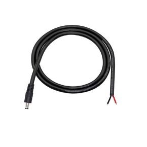 DC Power Pigtails Cable DC 5.5mm x 2.5mm Male Plug to Bare Wire Open End Power Supply Repair Cord 16 AWG Barrel Connector Pigtail for Security Camera LED DVR 3FT/1m Black