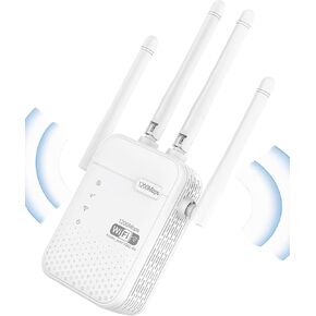 WiFi Extender Signal Booster Repeater for Home & Outdoor, WiFi Range Extender 1200Mbps(8999sq.ft),WiFi 2.4&5GHz Dual Band WPS Wireless Signal Strong Penetrability with Ethernet Port,360° Full Coverage