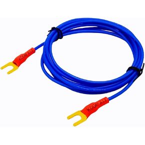 Phonograph Turntable Ground Wire, OFC Pure Copper Ground Wire Cable, Gold-Plated Spade Plugs for Magnetic Cartridge Turntables, 6 Foot (72 inches) Long Technic