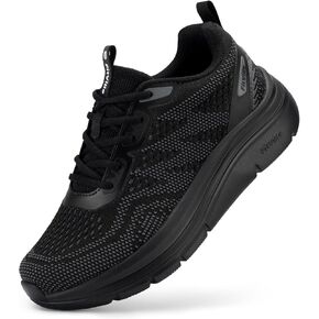 FitVille Women's Walking Shoes Wide Width Sneakers Wide Shoes for Women Foot Pain Relief - Cloud Walker V8
