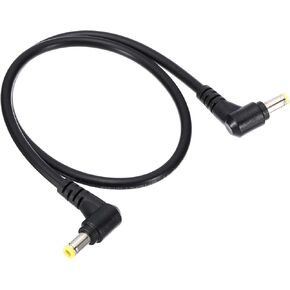 patikil 2ft 5.5mm x 2.5mm ذكر إلى ذكر dc كابل الطاقة، 18awg سلك محول 90 درجة الزاوية اليمنى تمديد الحبل لشريط led dvr راوتر كاميرا المراقبة