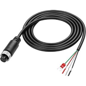 XMSJSIY M12 4 Pin Car Video Aviation Connector Cable GX12 4-Pin Female Plug to Open End Bare Wire and Y Spade Plug Camera Cable for Vehicle Car Truck CCTV Rearview Camera -1M/3.2FT
