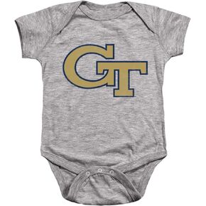 Georgia Tech Official Distressed Primary Unisex Infant Snap Suit for Baby