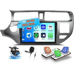CAMECHO Radio for Kia Rio 2012-2014, Android 13 Car Stereo with Wireless Carplay & Android Auto, 2+32G 9" Touch Screen Car Radio with Bluetooth, FM/RDS,DSP, GPS, WiFi, Backup Camera