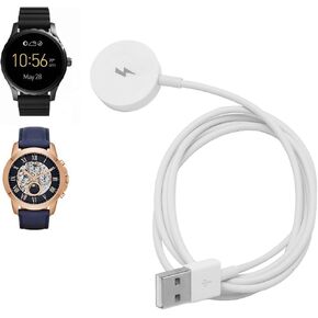 Magnetic Smart Watch Charger for Fossil 1 2 3, Fast Charging Smartwatch Charging Cable Dock,Smart Watch Charger Charging Cable Dock for Fossil 1 2 3 (White)