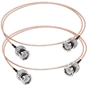 BNC Cable RG316 BNC Male Right Angle to BNC Male Right Angle Coaxial Cable for CCTV HD SDI Cable 3.28ft (1M) 50Ohm BNC Elbow 90 Degree Extension Cable 2 Pack