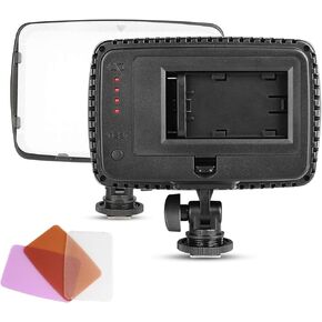 160 LED Dimmable Video Light for Digital Cameras and Camcorders - Ultra High Power Panel with Adjustable Brightness, Compatible with Canon, Nikon, Sony, Panasonic DSLR and Mirrorless Cameras