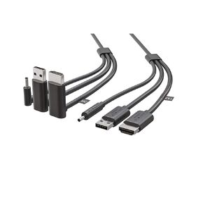 Skywin 3-in-1 VR Backpack Cable - Compatible with HP Z VR Backpack and HTC Vive - 3 in 1 HDMI+USB+DC 1 Meter Cable for Linkbox and Headset Connection (3.2 Foot) (Black)