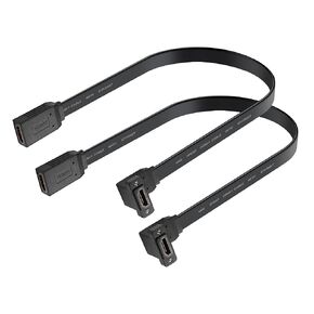 GINTOOYUN HDMI Extension Cable 4K 60Hz HDMI Extender Cord High Speed 90-Degree Angle HDMI Male to Female Extension Wire (M/F)