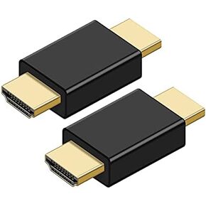 HDMI Adapter,HDMI Male to Male Coupler Extender Connector for HDTV 1080P HDMI Cable Extension Converter,(2 Pack)