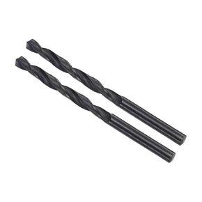 6542 High Speed Steel Twist Drill Bits, 6.8mm Diameter 110mm Length, Black Oxide Straight Twist Jobber Drill Bit - (Applications: for Metal Woodwork Plastic Aluminum), 2-Pieces