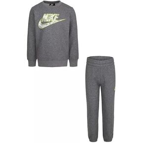 Nike Camouflage Futura Sweatshirt & Jogger Pants 2PC Set (US, Age, 24 Months, Carbon Heather)