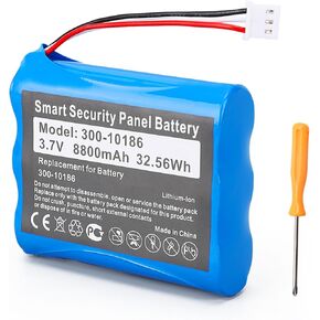 for ADT Battery Replacement 300-10186 - for ADT Panel Battery - Lithium ion for ADT Command Smart Security Panel Battery 3.7V 8800mAh