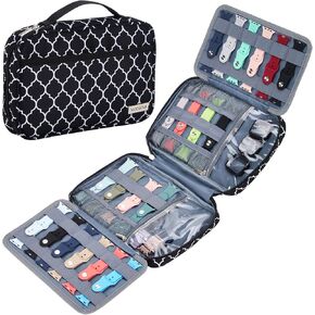 NICOGENA 32 Watch Band Case for Apple Watch Bands and Accessories, Watch Straps Organizer and Storage Holder, Bag Only, Lantern Black