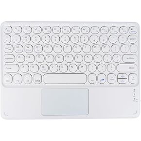 Wireless Bluetooth Keyboard, 10-inch Portable Rechargeable Keyboard with Touchpad Ultrathin Bluetooth Keyboard for iOS/Android/Windows Tablet, Computer and Phone Universal(Black)