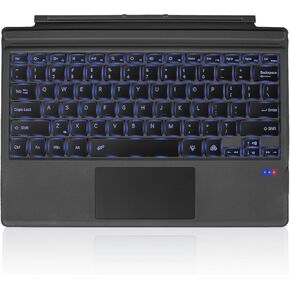 FERRISA Surface Pro 7 Keyboard, 7 Color Backlight Wireless Keyboard for Microsoft Surface Pro 7+/Pro 7/Pro 6/Pro 5/Pro 4/Pro 3 Type Cover, Ultra-Slim Surface Pro Keyboard with Strong Magnetic