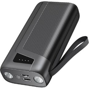 Portable Charger 30000mAh, Portable Phone Charger with Dual 5V 2.1A Output, 6W Super Bright Flashlight, High Capacity Power Bank for iPhone, Android, Tablet, Battery Pack for Camping Travel