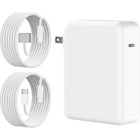 140W USB-c Power Adapter Mac Book Charger for Mac Book Pro 14 16 inch 2021 2023 M1 M2, Mac Book Air 13 15 inch M2 M3 2022-2024, with 6.6 FT Braided Magnetic USB-c to Mag 3 Cable and USB-c to C Cable