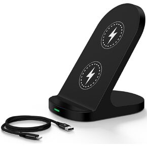 شاحن Samsung S24 اللاسلكي، حامل شحن لاسلكي سريع 15 وات لهاتف Samsung Galaxy S24 Ultra S23 FE S22 S21 S20 Note 20 Z Flip 5 4 3 Z Fold 5 4 3، iPhone 15 14 13 12 11 Pro Max، Google Pixel 8 Pro 7 6 in Kuwait