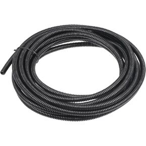 uxcell 5 M 4.5 x 7 mm PP Flexible Corrugated Conduit Tube for Garden,Office Black