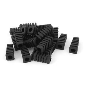 uxcell 20Pcs 27 x 9 x 7 mm Rubber Square Strain Cord Boot Protector SLEEVE
