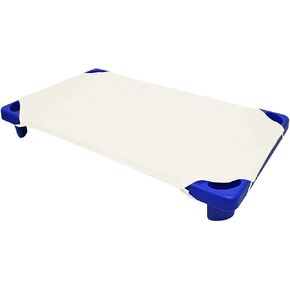 Standard Size Daycare/Pre-School Toddler Cot Sheet,Children’s Naptime Sheet Breathable Polycotton NapSheet with Corner Elastic Loop for Kid (Boy & Girl) Pack of 6- Ivory 22" X 52"