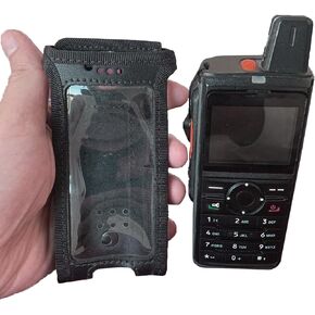 Universal Radio Case Leather Radio Holster Genuine Leather Radio Holder Two Way Walkie Talkie Holder with Shoulder Strap for Hytera PNC380 Handmade Full Grain Leather
