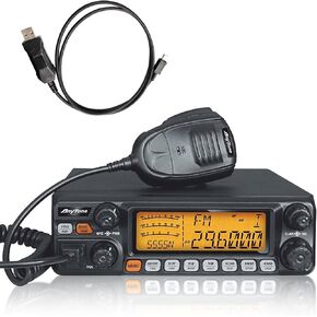 AT-5555N II 10 Meter Radio for Truck, 10 Meter Ham Radio Noise Reduction High Power 60W AM PEP/50W FM/SSB 60W(PEP) Mobile Transceiver with CTCSS/DCS (AT-5555N II)