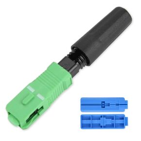 Hilitand 100Pcs Fiber Optic Cable Adapter SC/APC Embedded Optic Fiber Quick Fast Connector Connecting Adapter(Straight Plug)