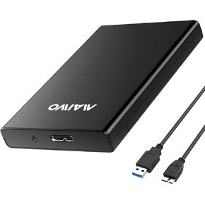 MAIWO 2.5 inch SATA Hard Drive Enclosure, 2.5" SATA 7mm 9.5mm HDD SSD to USB3.0 Adapter, 6Gbps Support UASP, 6TB Capacity, Tool Free Storge Case