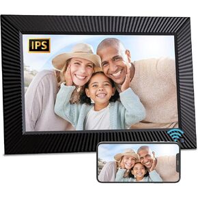 10.1 Inch 32GB Smart Digital Photo Frame - HD 1280x800 WiFi Digital Picture Frame, Auto-Rotate, Motion Sensor, Wall Mountable, Share Photos Videos via APP Email, Unlimited Cloud Storage