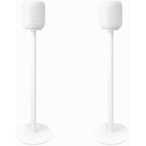 Speaker Stand for HomePod 2nd Generation,Compatible with Apple HomePod 2nd Generation Speaker Home Theater Speaker,Pair of HomePod 2nd Speaker Floor Stand with Cable Management(Bracket only) (White)