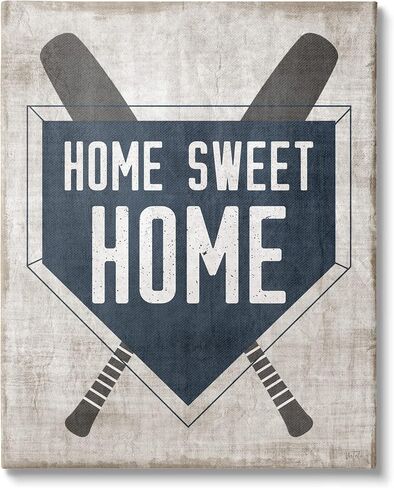 Stupell Industries Rustic Sweet Home Baseball Bats & Base Plate Floating Framed Wall Art, Design By Natalie Carpentieri in Saudi Arabia