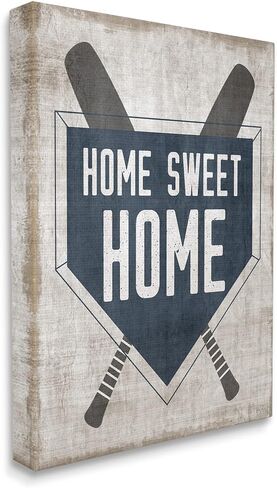 Stupell Industries Rustic Sweet Home Baseball Bats & Base Plate Floating Framed Wall Art, Design By Natalie Carpentieri in Saudi Arabia