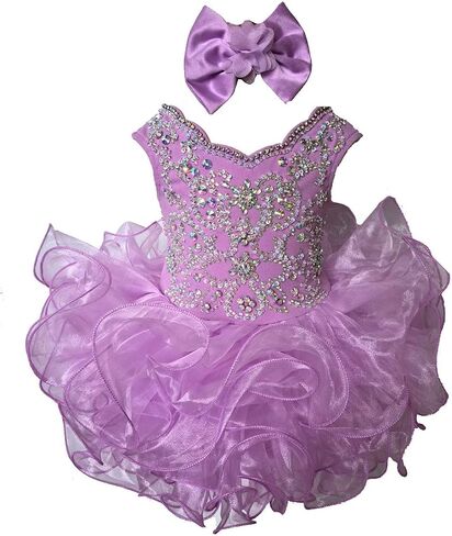 Jenniferwu G188 Infant Toddler Baby Newborn Little Girl's Pageant Party Birthday Dress Size 9-12M in Saudi Arabia