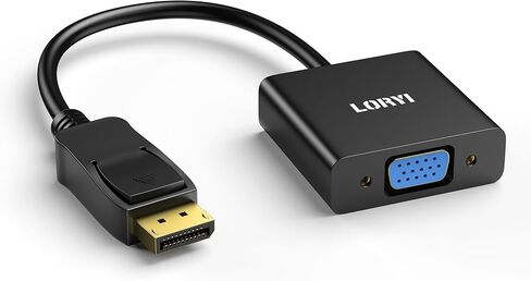 محول DisplayPort إلى VGA، منفذ عرض مطلي بالذهب إلى كابل VGA (ذكر إلى أنثى)، 1080P DP إلى VGA للكمبيوتر، سطح المكتب، الكمبيوتر المحمول، الكمبيوتر الشخصي، الشاشة، جهاز العرض، HDTV in Kuwait