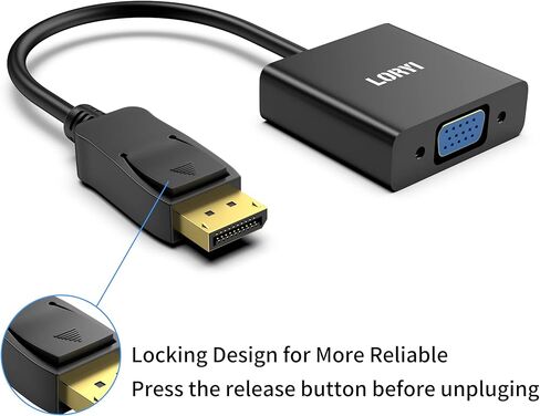 محول DisplayPort إلى VGA، منفذ عرض مطلي بالذهب إلى كابل VGA (ذكر إلى أنثى)، 1080P DP إلى VGA للكمبيوتر، سطح المكتب، الكمبيوتر المحمول، الكمبيوتر الشخصي، الشاشة، جهاز العرض، HDTV in Kuwait