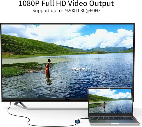 محول DisplayPort إلى VGA، منفذ عرض مطلي بالذهب إلى كابل VGA (ذكر إلى أنثى)، 1080P DP إلى VGA للكمبيوتر، سطح المكتب، الكمبيوتر المحمول، الكمبيوتر الشخصي، الشاشة، جهاز العرض، HDTV in Kuwait