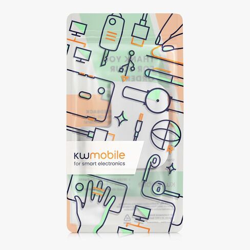 غطاء شاحن kwmobile متوافق مع غطاء محول الطاقة USB-C المزدوج بقدرة 35 وات من Apple - غطاء سيليكون كامل التغطية - أبيض in Saudi Arabia