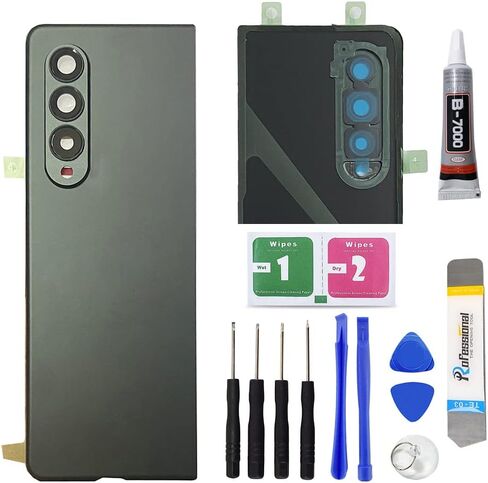 Replacement Repair Battery Back Glass Cover Back Housing Door Rear Panel for Samsung Galaxy Z Fold 3 / Fold3 5G SM-F926, with Tape and Tools (with Camera Lens) (Green) in Saudi Arabia