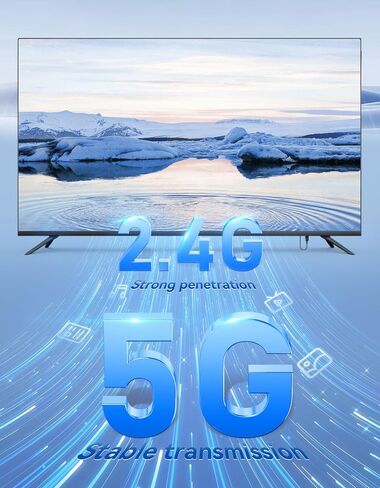 جهاز إرسال واستقبال HDMI لاسلكي، مجموعة موسع HDMI اللاسلكية من FIGEBNY للتوصيل والتشغيل، 2.4G/5G لبث الفيديو والصوت إلى شاشة الكمبيوتر/الكمبيوتر المحمول/HDTV/جهاز العرض/صندوق التلفزيون in Kuwait