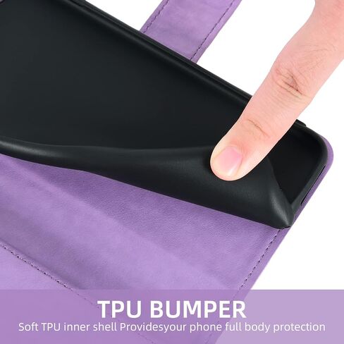 Asuwish Compatible with Samsung Galaxy A71 5G Wallet Case and Tempered Glass Screen Protector Flower Leather Flip Card Holder Stand Cell Phone Cover for Glaxay A 71 G5 Gaxaly 71A S71 Women Men Purple in Saudi Arabia