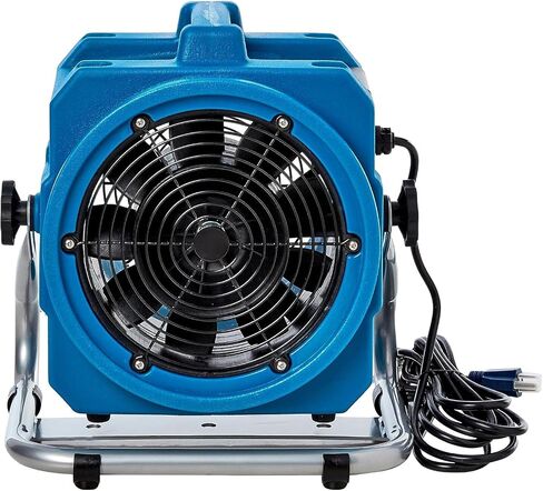 BlueDri المحمولة 1/5 حصان، 870 CFM مروحة محرك هواء محوري صغيرة مع خيار التثبيت على الحائط لأضرار المياه والتجفيف والتهوية، أزرق، MA-870، صغير in Saudi Arabia