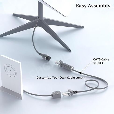 قابس CHGRNLF Starlink SPX إلى محولات RJ45، موصلات أنثى لكابل Starlink RJ45 لأطباق Starlink Gen 2 وملحقات جهاز التوجيه Starlink (زوج للطبق وجهاز التوجيه) in Kuwait