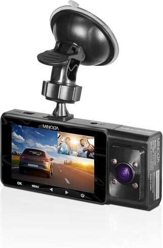 Minolta MNCD338T 3-Channel 1080P Dash Camera w/3.0" LCD & Rear Camera in Saudi Arabia