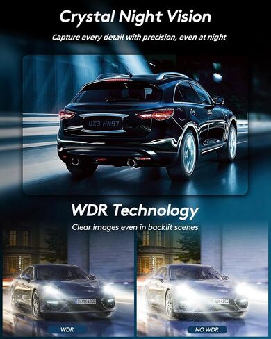 Dash Cam 4K, WiFi Dash Camera, Dash Cam with App for Phone, 3" IPS Screen, Night Vision, G-Sensor, Loop Recording, WDR, Free 32GB Micro SD Card Included in Saudi Arabia