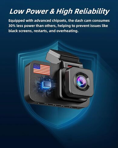 Dash Cam 4K, WiFi Dash Camera, Dash Cam with App for Phone, 3" IPS Screen, Night Vision, G-Sensor, Loop Recording, WDR, Free 32GB Micro SD Card Included in Saudi Arabia