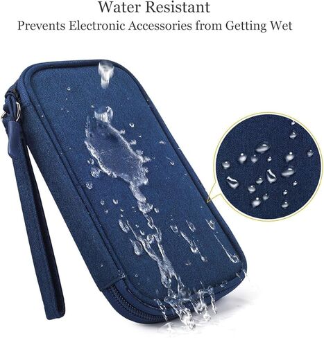 Electronic Organizer Travel Case, Electronic Organizer Travel Cable Accessories Bag, Electronic Accessories Bag, Digital Gadget Organizer Case for Portable Charger, Cables, Hard Drives, Phone (Black) in Kuwait